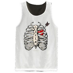 Skeleton Heart Rib Cage Xray Mesh Reversible Basketball Jersey Tank