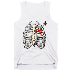 Skeleton Heart Rib Cage Xray Tank Top