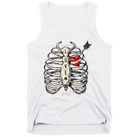 Skeleton Heart Rib Cage Xray Tank Top