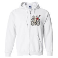 Skeleton Heart Rib Cage Xray Full Zip Hoodie