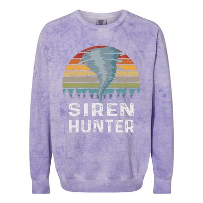 Siren Hunter Retro Tornado Chaser Colorblast Crewneck Sweatshirt