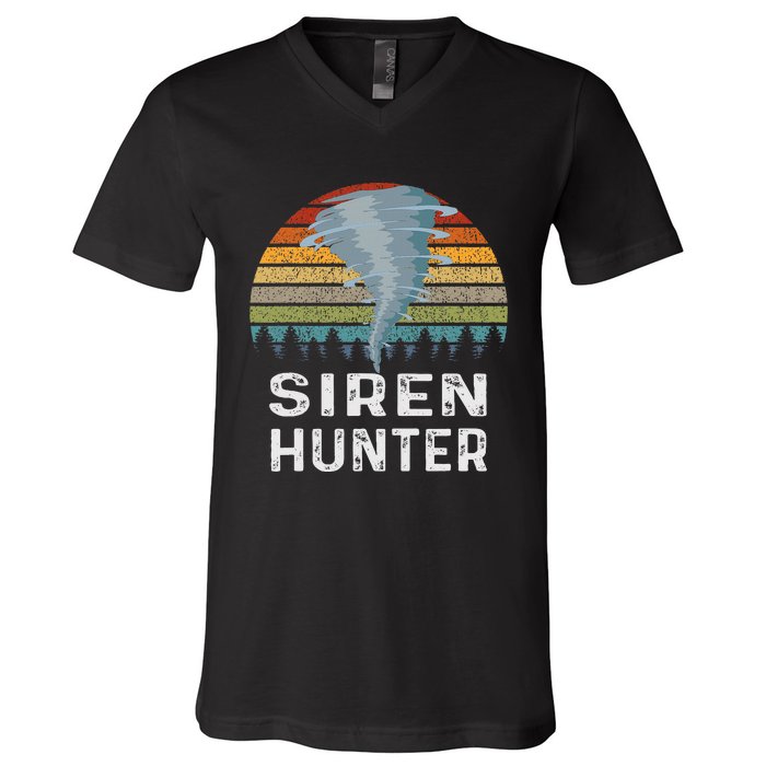 Siren Hunter Retro Tornado Chaser V-Neck T-Shirt