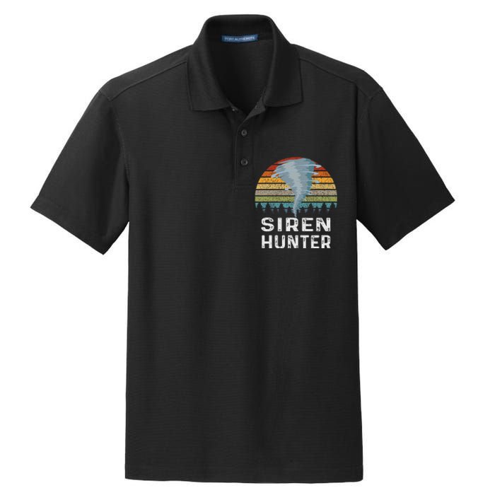 Siren Hunter Retro Tornado Chaser Dry Zone Grid Polo