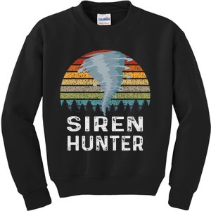 Siren Hunter Retro Tornado Chaser Kids Sweatshirt