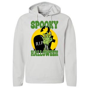 Spooky Halloween Rip Zombie Performance Fleece Hoodie