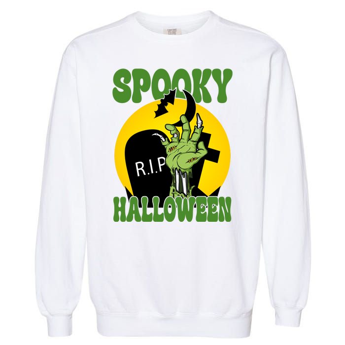 Spooky Halloween Rip Zombie Garment-Dyed Sweatshirt