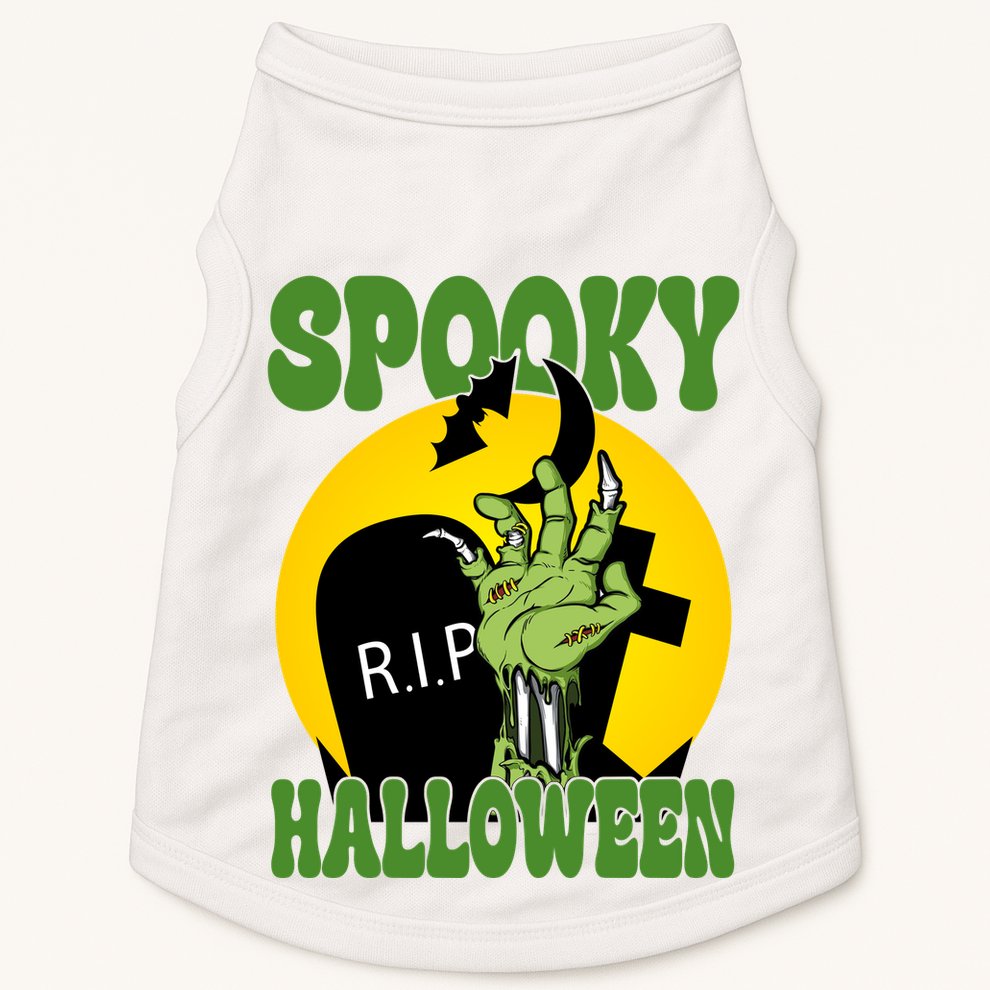 Spooky Halloween Rip Zombie Doggie Tank