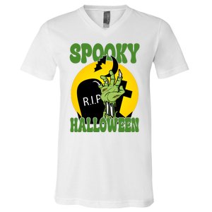 Spooky Halloween Rip Zombie V-Neck T-Shirt