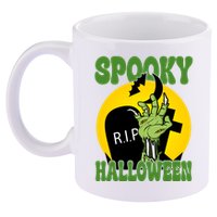 Spooky Halloween Rip Zombie 11oz C Handle Ceramic Mug