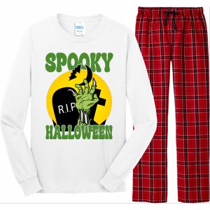 Spooky Halloween Rip Zombie Long Sleeve Pajama Set