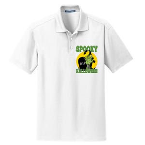 Spooky Halloween Rip Zombie Dry Zone Grid Polo