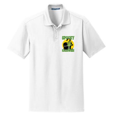 Spooky Halloween Rip Zombie Dry Zone Grid Polo