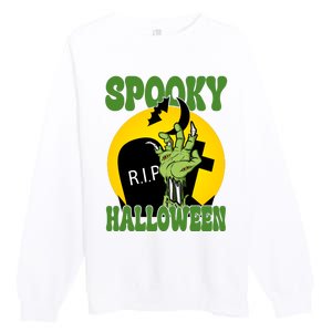 Spooky Halloween Rip Zombie Premium Crewneck Sweatshirt