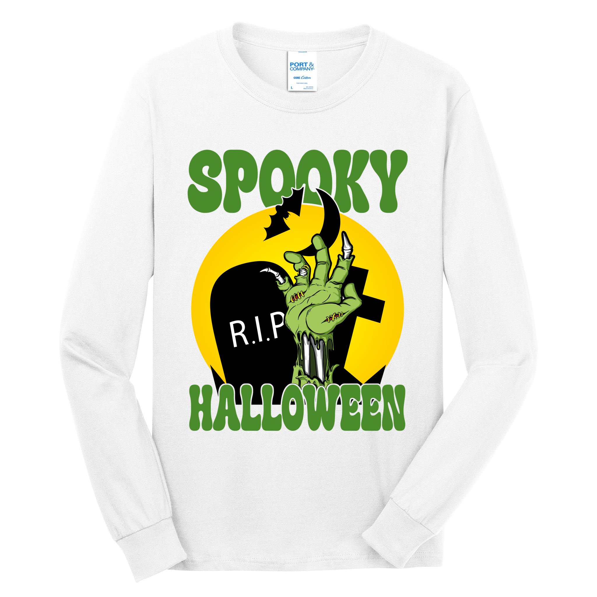 Spooky Halloween Rip Zombie Tall Long Sleeve T-Shirt
