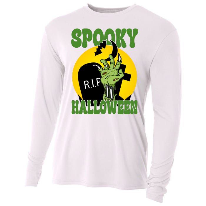 Spooky Halloween Rip Zombie Cooling Performance Long Sleeve Crew