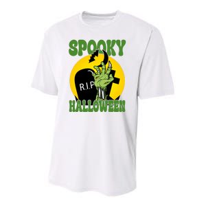 Spooky Halloween Rip Zombie Youth Performance Sprint T-Shirt