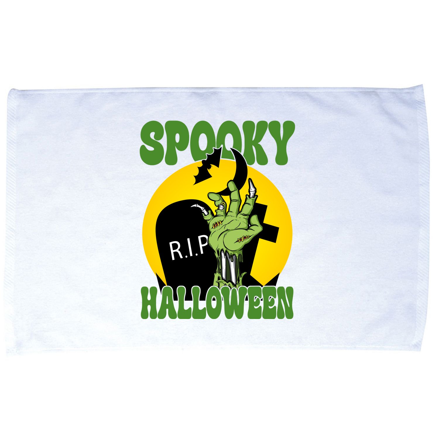 Spooky Halloween Rip Zombie Microfiber Hand Towel