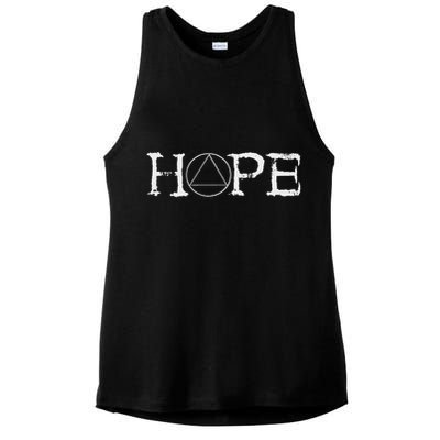 Sobriety Hope Recovery Alcoholic Abstinence Sober Aa Support Ladies PosiCharge Tri-Blend Wicking Tank