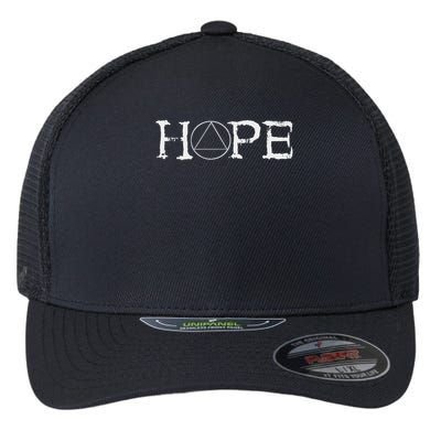 Sobriety Hope Recovery Alcoholic Abstinence Sober Aa Support Flexfit Unipanel Trucker Cap