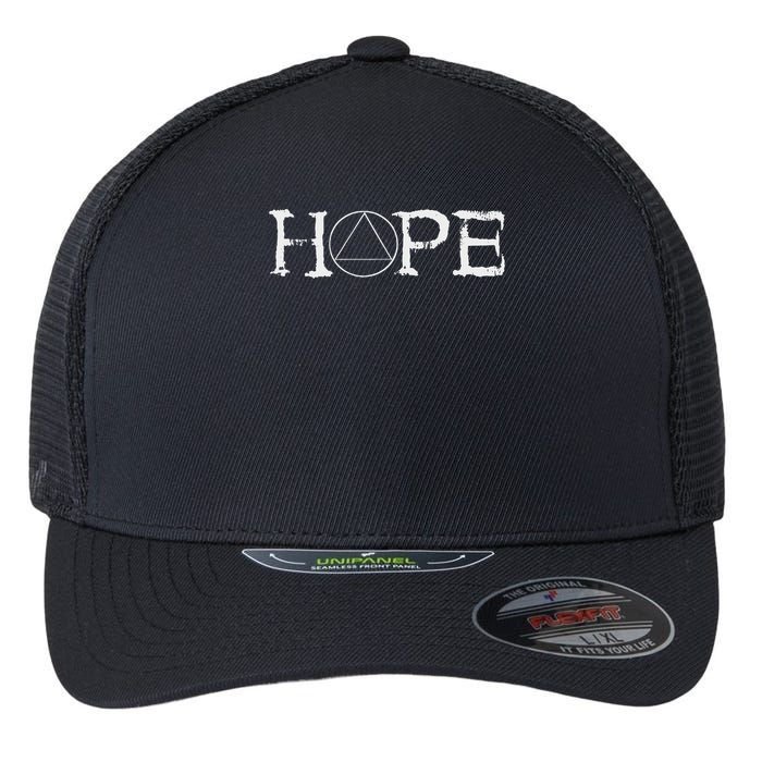 Sobriety Hope Recovery Alcoholic Abstinence Sober Aa Support Flexfit Unipanel Trucker Cap