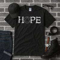 Sobriety Hope Recovery Alcoholic Abstinence Sober Aa Support Tall T-Shirt