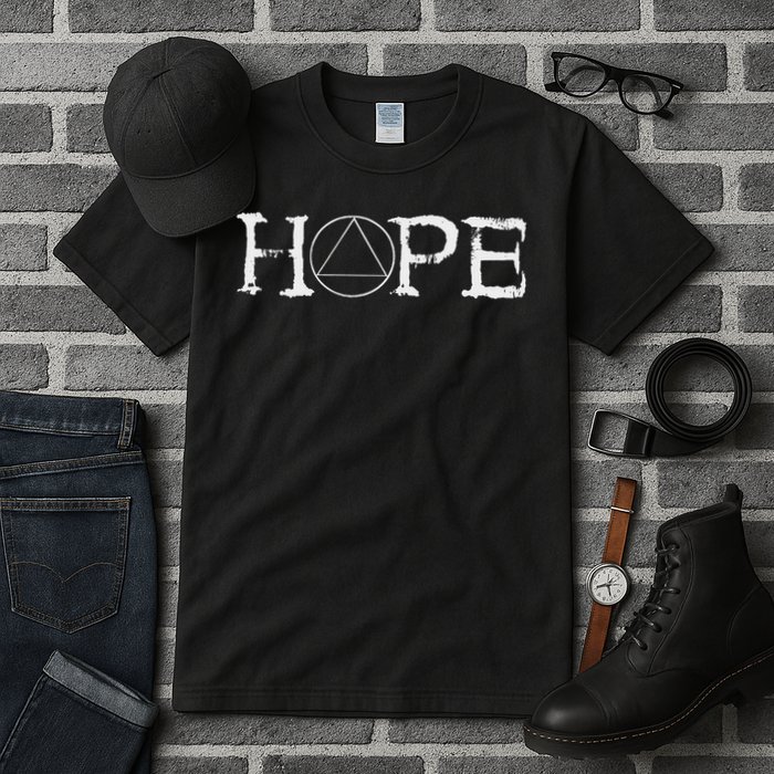 Sobriety Hope Recovery Alcoholic Abstinence Sober Aa Support Tall T-Shirt