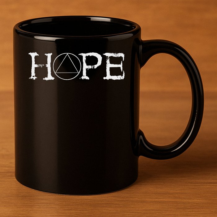 Sobriety Hope Recovery Alcoholic Abstinence Sober Aa Support 11oz C Handle Ceramic Mug