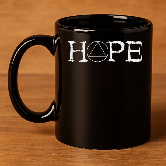 Sobriety Hope Recovery Alcoholic Abstinence Sober Aa Support 11oz C Handle Ceramic Mug