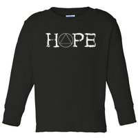 Sobriety Hope Recovery Alcoholic Abstinence Sober Aa Support Toddler Long Sleeve Shirt