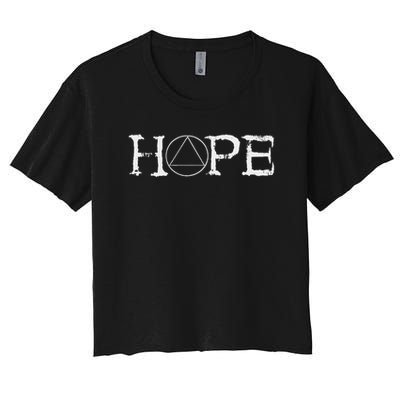 Sobriety Hope Recovery Alcoholic Abstinence Sober Aa Support Crop Top