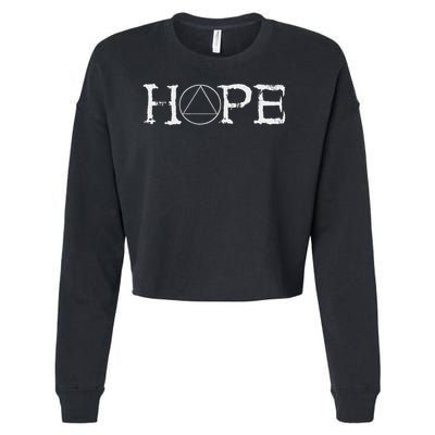 Sobriety Hope Recovery Alcoholic Abstinence Sober Aa Support Cropped Pullover Crew