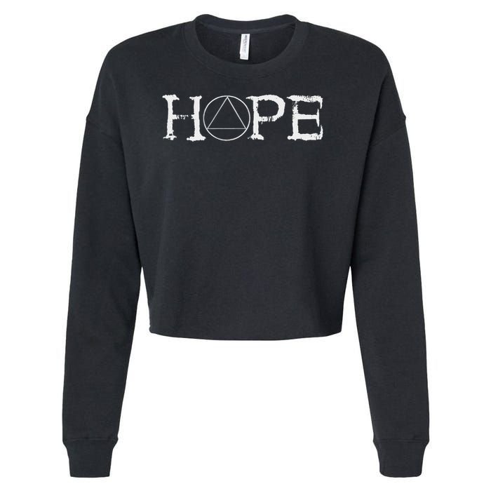 Sobriety Hope Recovery Alcoholic Abstinence Sober Aa Support Cropped Pullover Crew
