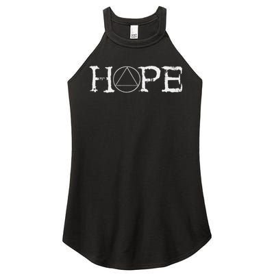 Sobriety Hope Recovery Alcoholic Abstinence Sober Aa Support Women's Perfect Tri Rocker Tank