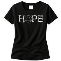 Sobriety Hope Recovery Alcoholic Abstinence Sober Aa Support Womens T-Shirt
