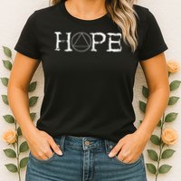 Sobriety Hope Recovery Alcoholic Abstinence Sober Aa Support Womens T-Shirt
