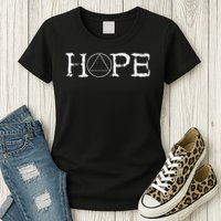 Sobriety Hope Recovery Alcoholic Abstinence Sober Aa Support Womens T-Shirt
