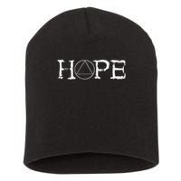 Sobriety Hope Recovery Alcoholic Abstinence Sober Aa Support Short Acrylic Beanie