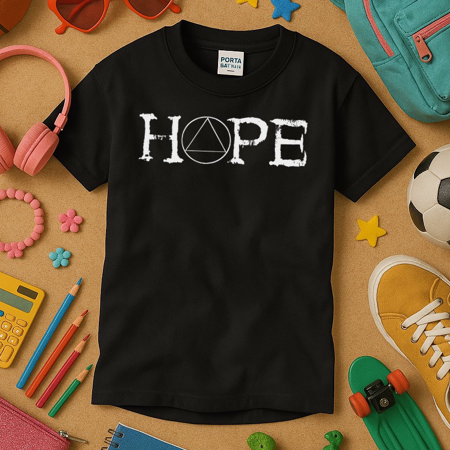 Sobriety Hope Recovery Alcoholic Abstinence Sober Aa Support Kids T-Shirt