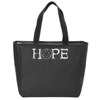 Sobriety Hope Recovery Alcoholic Abstinence Sober Aa Support Zip Tote Bag