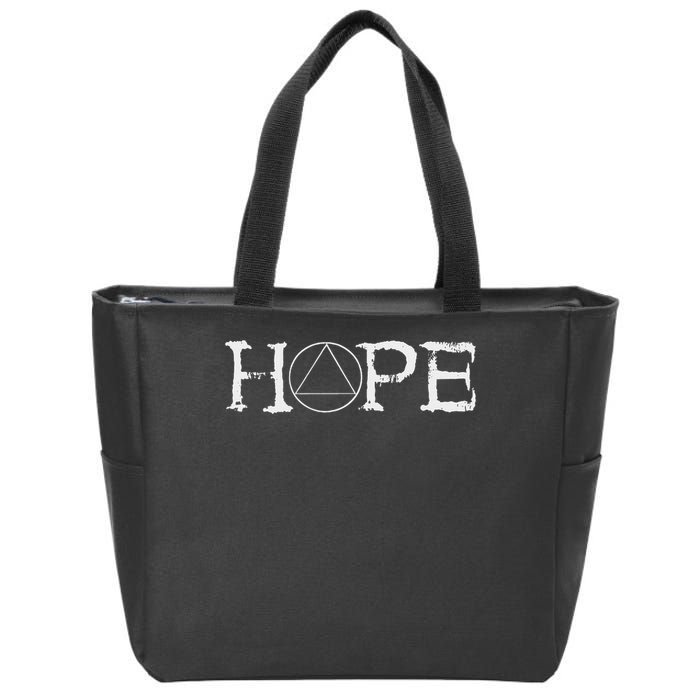 Sobriety Hope Recovery Alcoholic Abstinence Sober Aa Support Zip Tote Bag