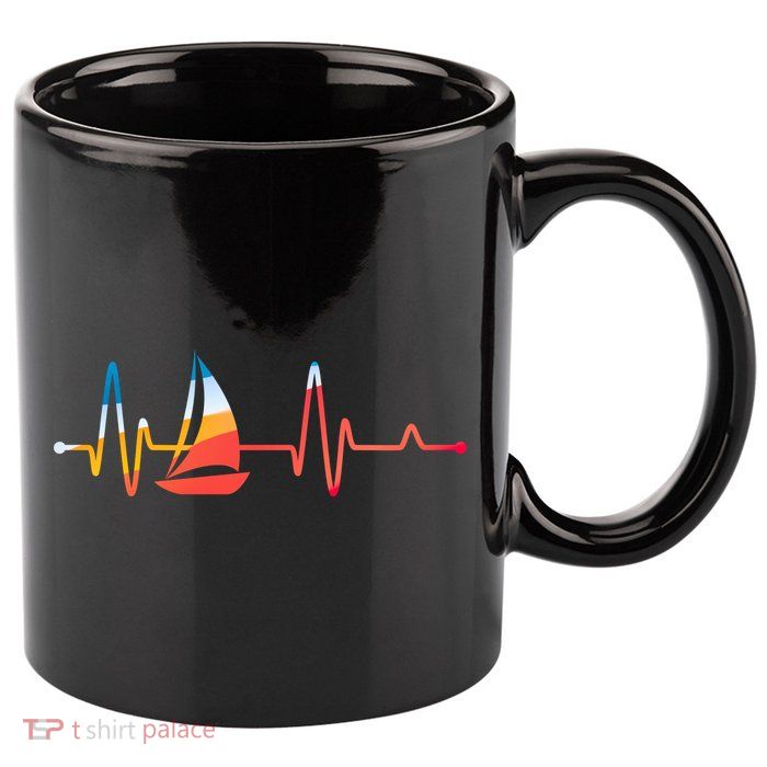 Sailing Heartbeat Retro Sailor 11oz C Handle Ceramic Mug