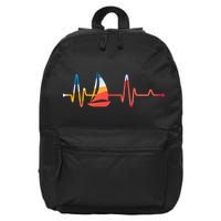Sailing Heartbeat Retro Sailor 16 in Basic Backpack