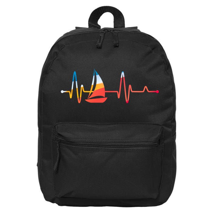 Sailing Heartbeat Retro Sailor 16 in Basic Backpack