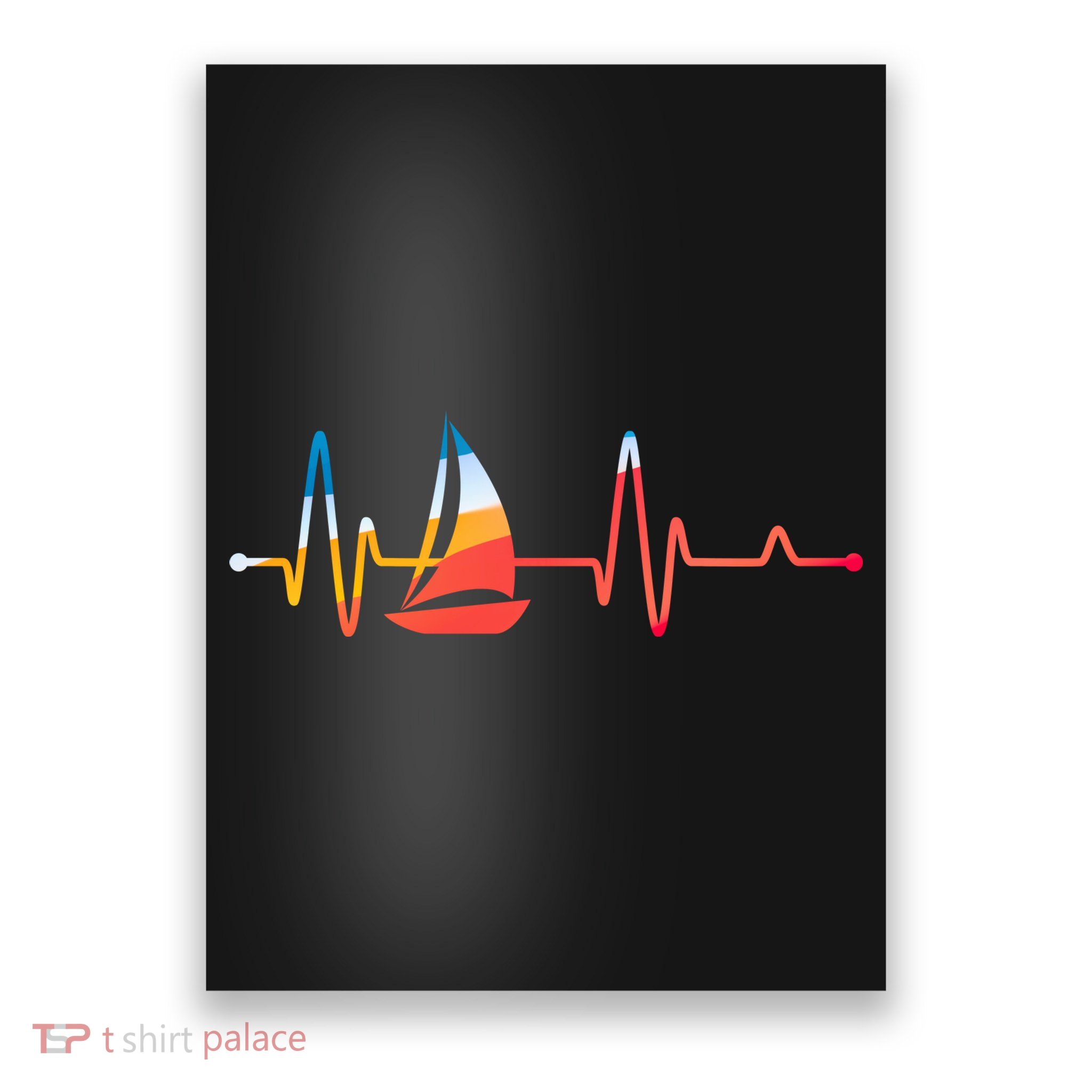 Sailing Heartbeat Retro Sailor Poster