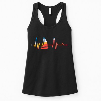 Sailing Heartbeat Retro Sailor Womens Tank Top