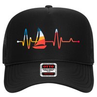 Sailing Heartbeat Retro Sailor Trucker Hat