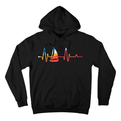 Sailing Heartbeat Retro Sailor Tall Hoodie
