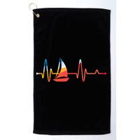 Sailing Heartbeat Retro Sailor Golf Towel
