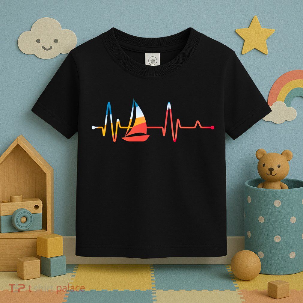 Sailing Heartbeat Retro Sailor Toddler T-Shirt