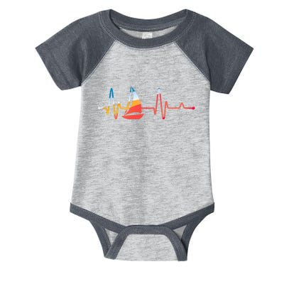 Sailing Heartbeat Retro Sailor Infant Baby Jersey Bodysuit